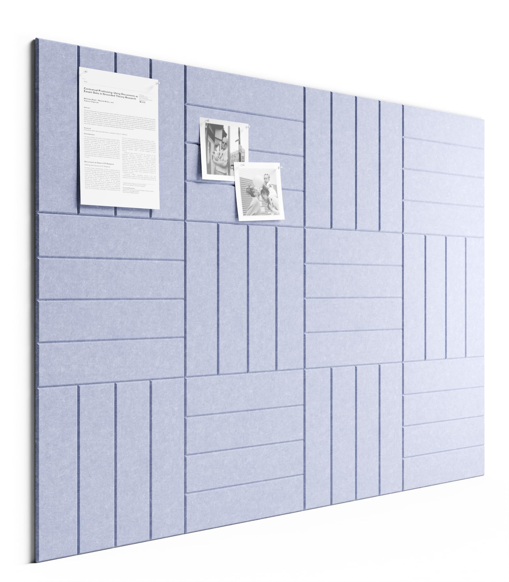 Bumusty 12er-Pack Filz-Pinnwand Lamellen-Optik 120 x 90cm,Alternative zu Korktafel,Inkl.70 Klebestreifen,Memoboard,Fotowand & Visionboard Für Büro,Kinderzimmer & Klassenzimmer