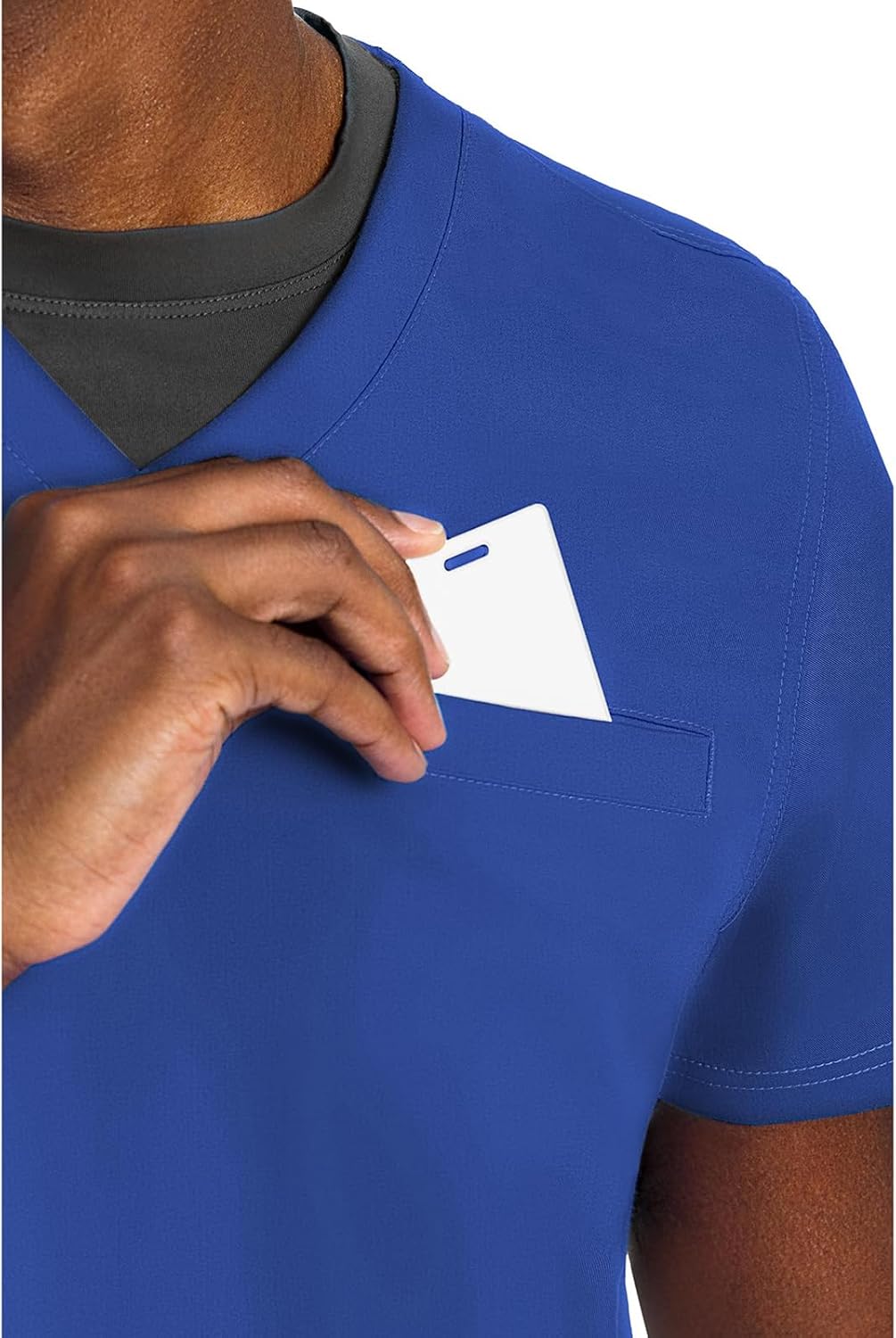 Med Couture Men's Scrub Top Wescott with 3 Pockets & 2-Way Stretch and Ultra Soft Fabric - MC7477 - Image 4