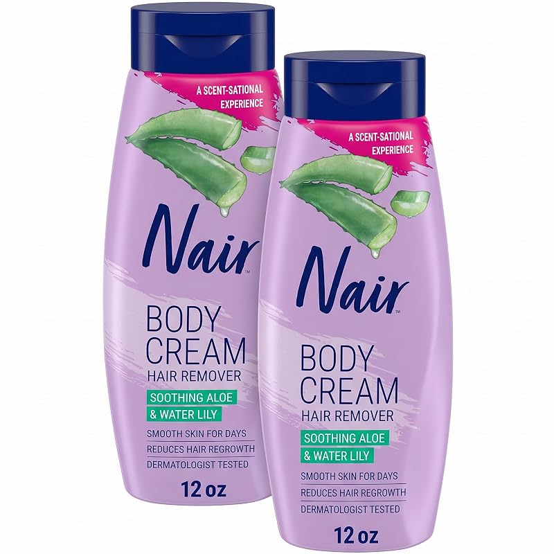 Nair Creme Depilatório Corporal com Aloe e Nenúfar, Pacote com 2