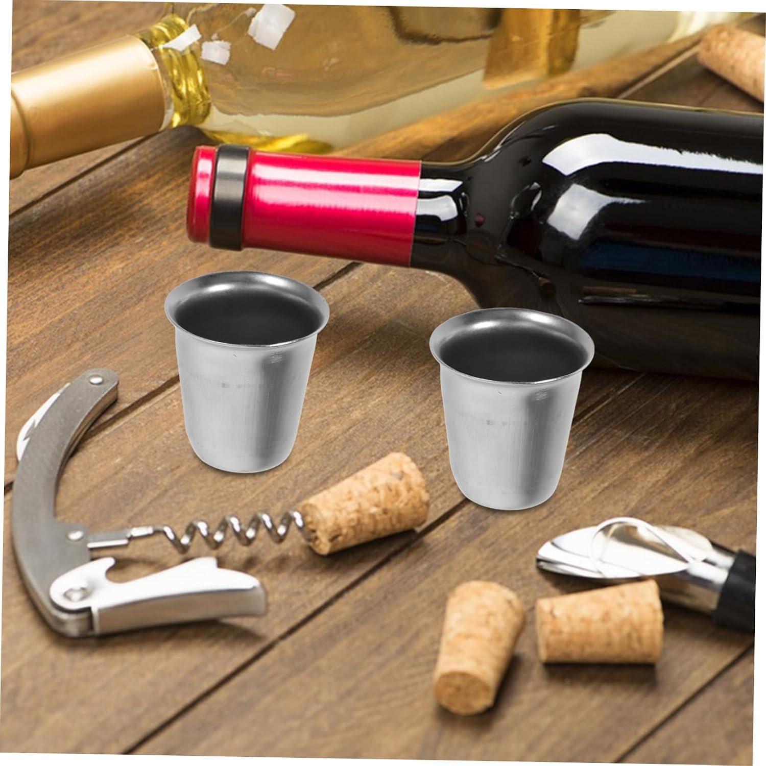 Stainless Steel Communion Wine Goblets Set of 4 Chalice Cups for Holy Water Havdalah Religious Ceremonies Family Gatherings Stable Base