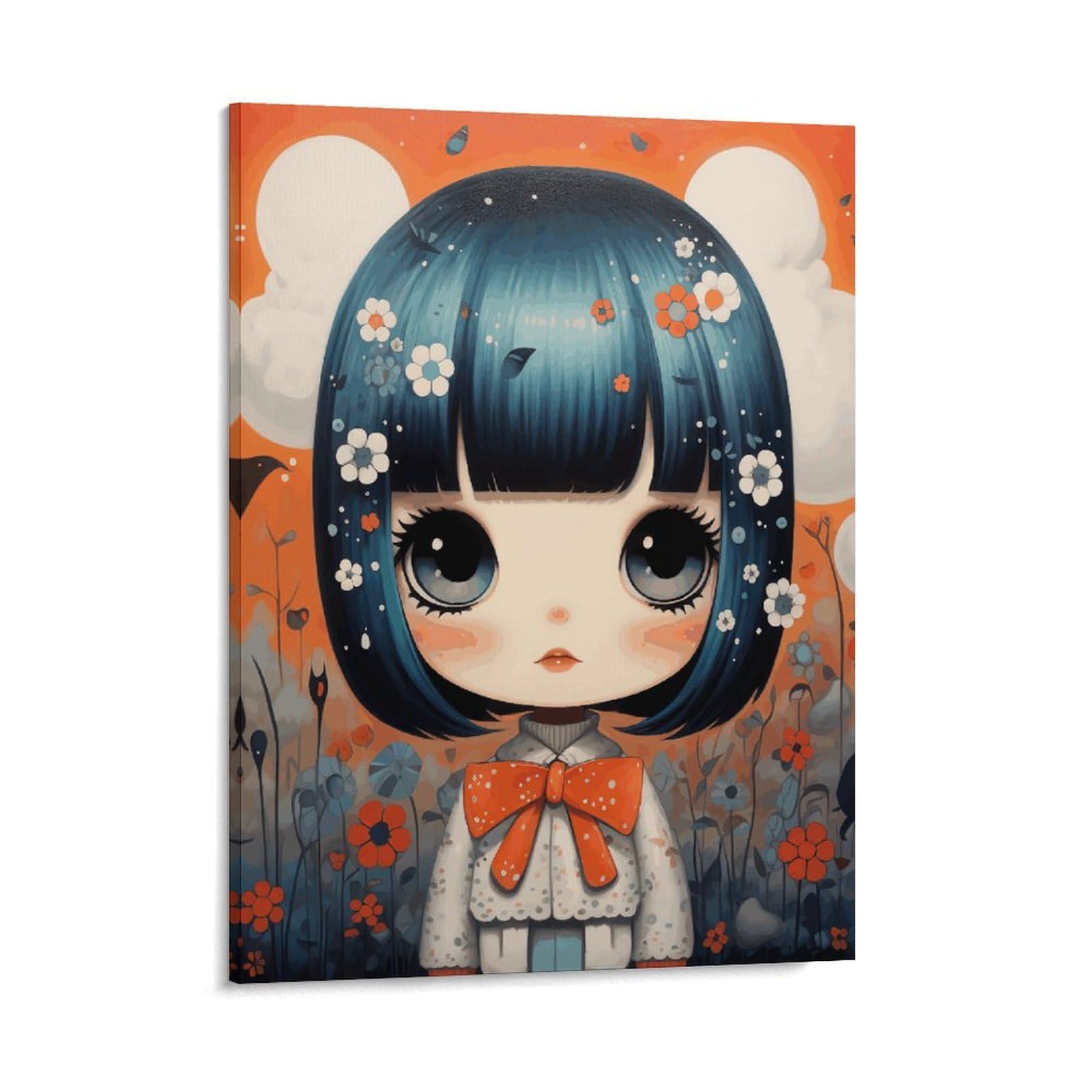 Anime Pictures Wall Art for Home, Abstract Canvas Framed Painting for Living Room, Portable Poster Print for Wall Decor, Personalized Artwork Picture for Hallway, Bedroom 16x20inch(41x51cm)
