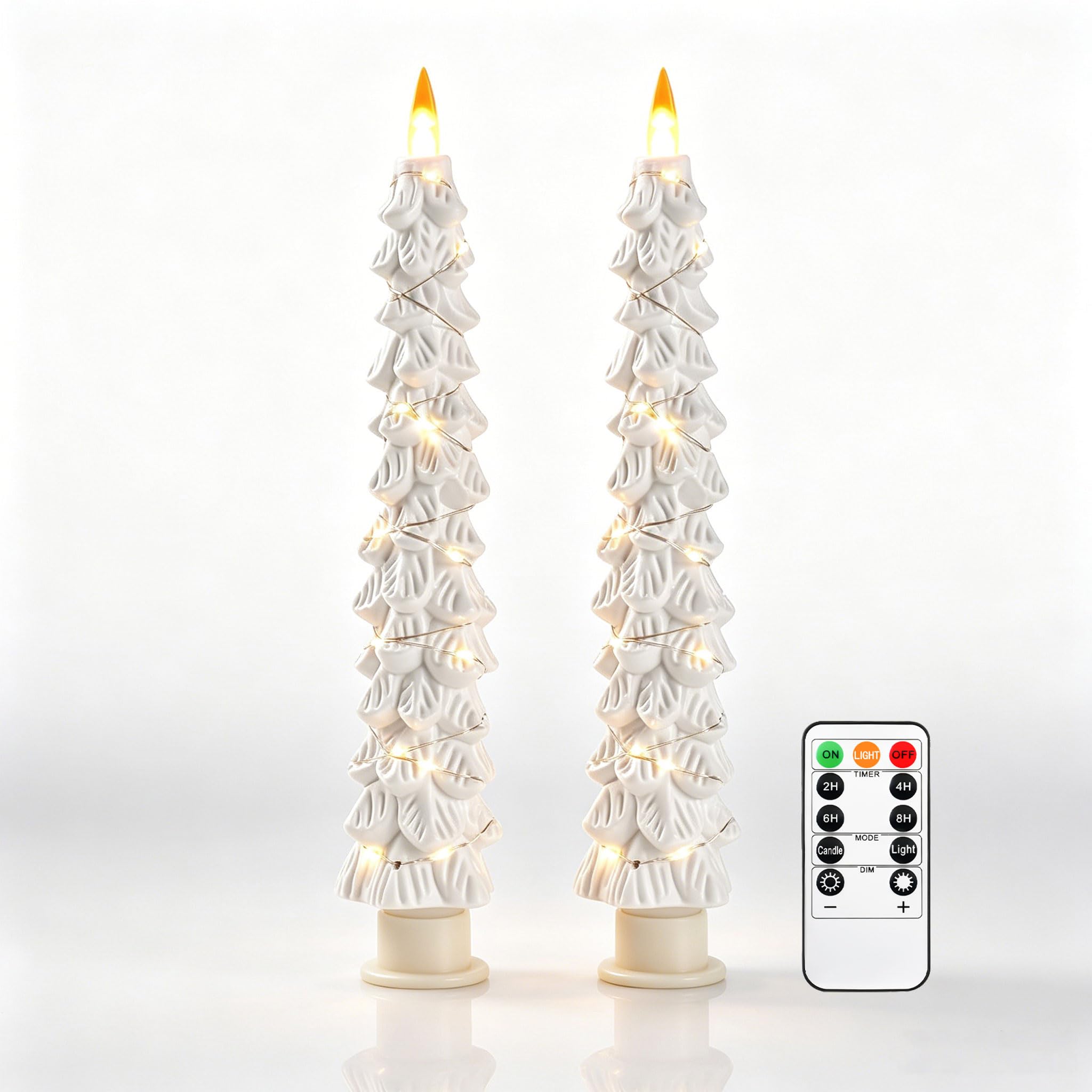 Photo 1 of Da by White Christmas Tree LED Taper Candles