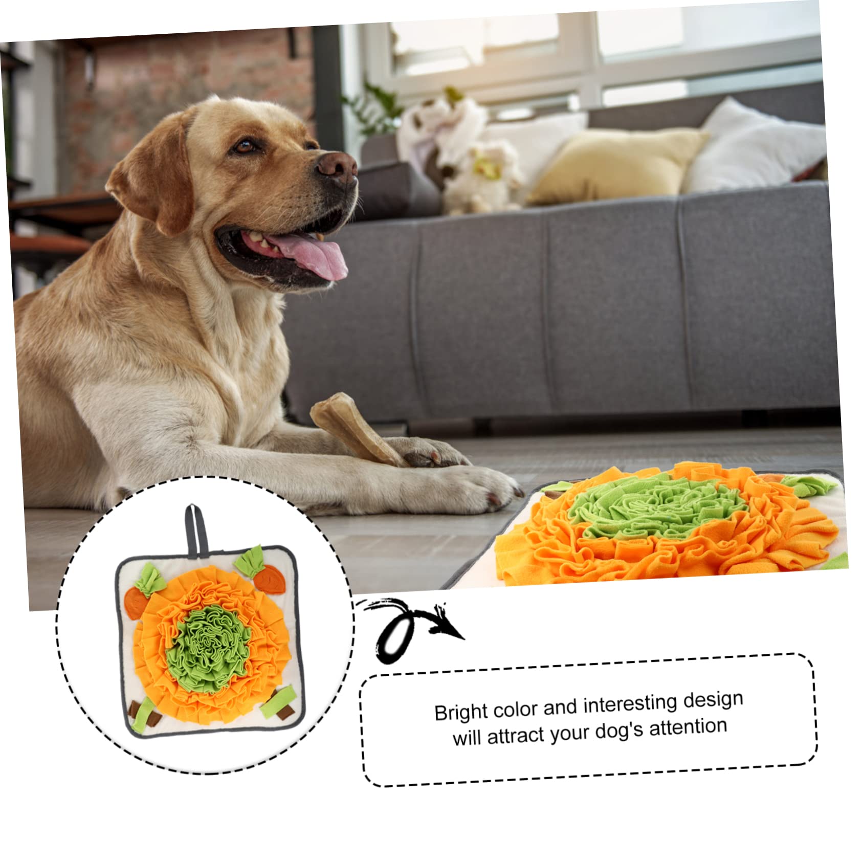 Tappeto per Cani Snuffle Mat 1 Pezzo in Pile Polare, per Foraggiamento | Leggero e Portatile, Si Può Appendere alla Gabbia, Soluzione Semplice per Pet Food