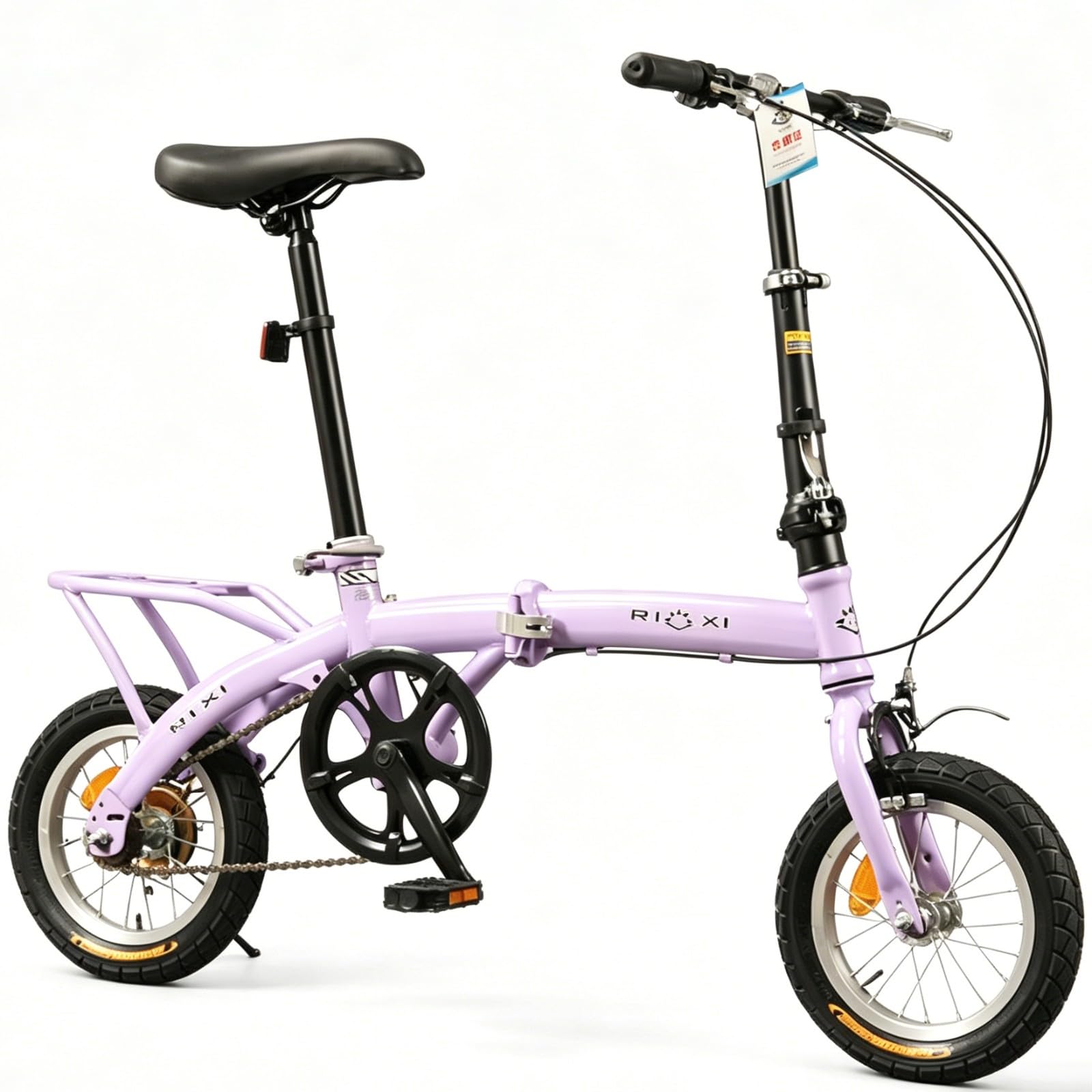 Mini Bicicleta Plegable, Bicicleta Urbana Compacta, para Estudiantes Y Adultos, Bicicleta Plegable Ligera 12 Pulgadas para Desplazamientos Diarios. Purple,16in