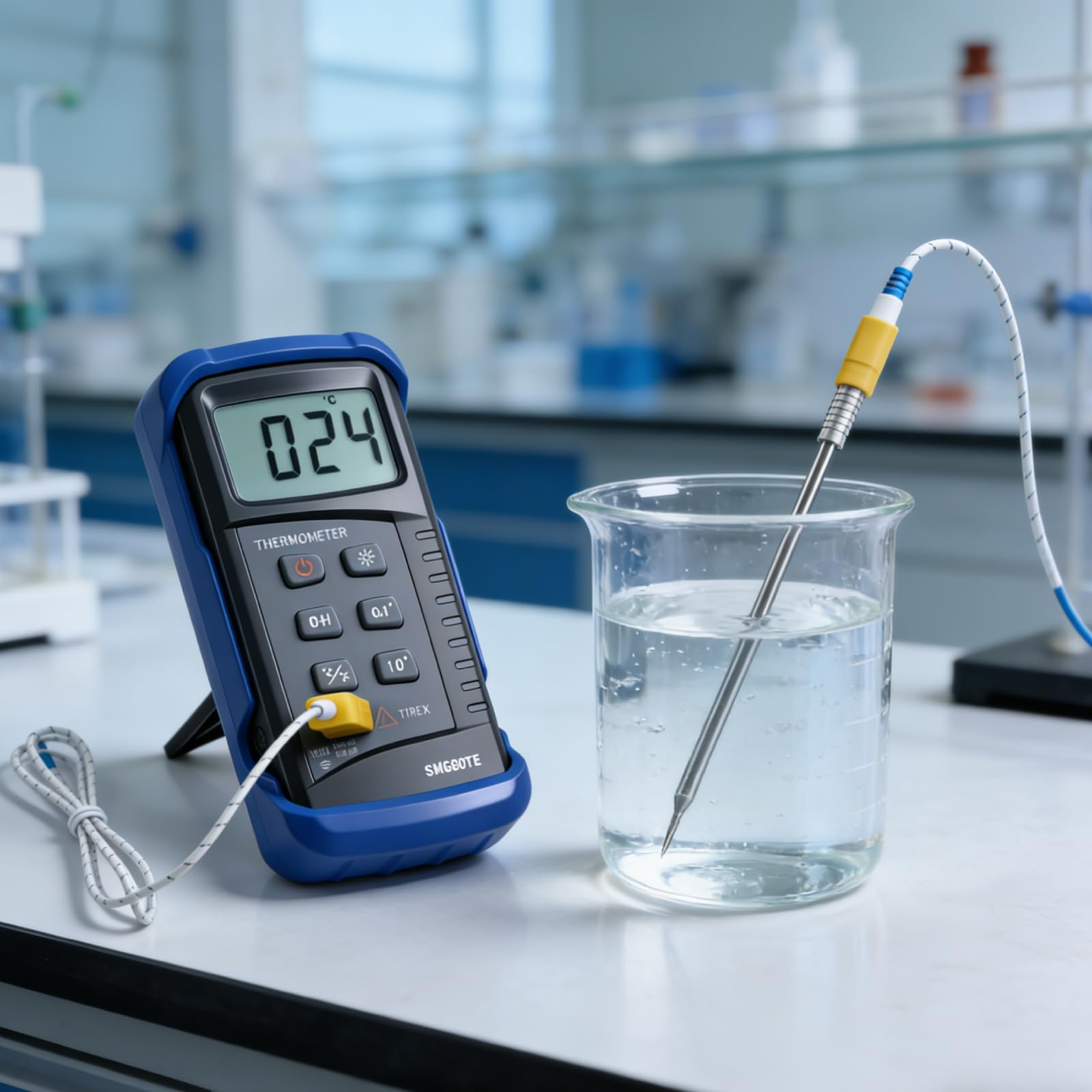 K-Typ Digital Thermometer, Digitales Thermoelement Thermometer -50℃ to 1300℃, temperaturmessgerät Temperaturmesser mit fühler LCD Hintergrundbeleuchtung für Kühlschrank, Aquarium, HVAC
