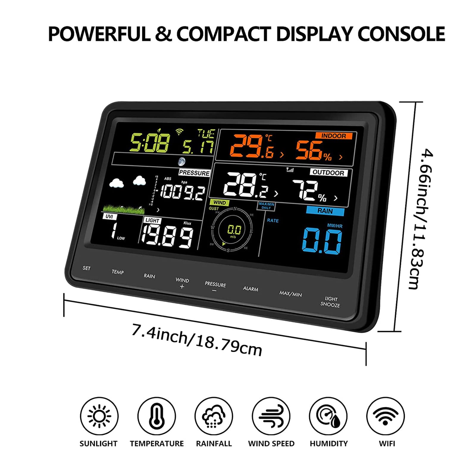 ウェザーステーション ウェザーステーション屋内 屋外ワイヤレス温度計