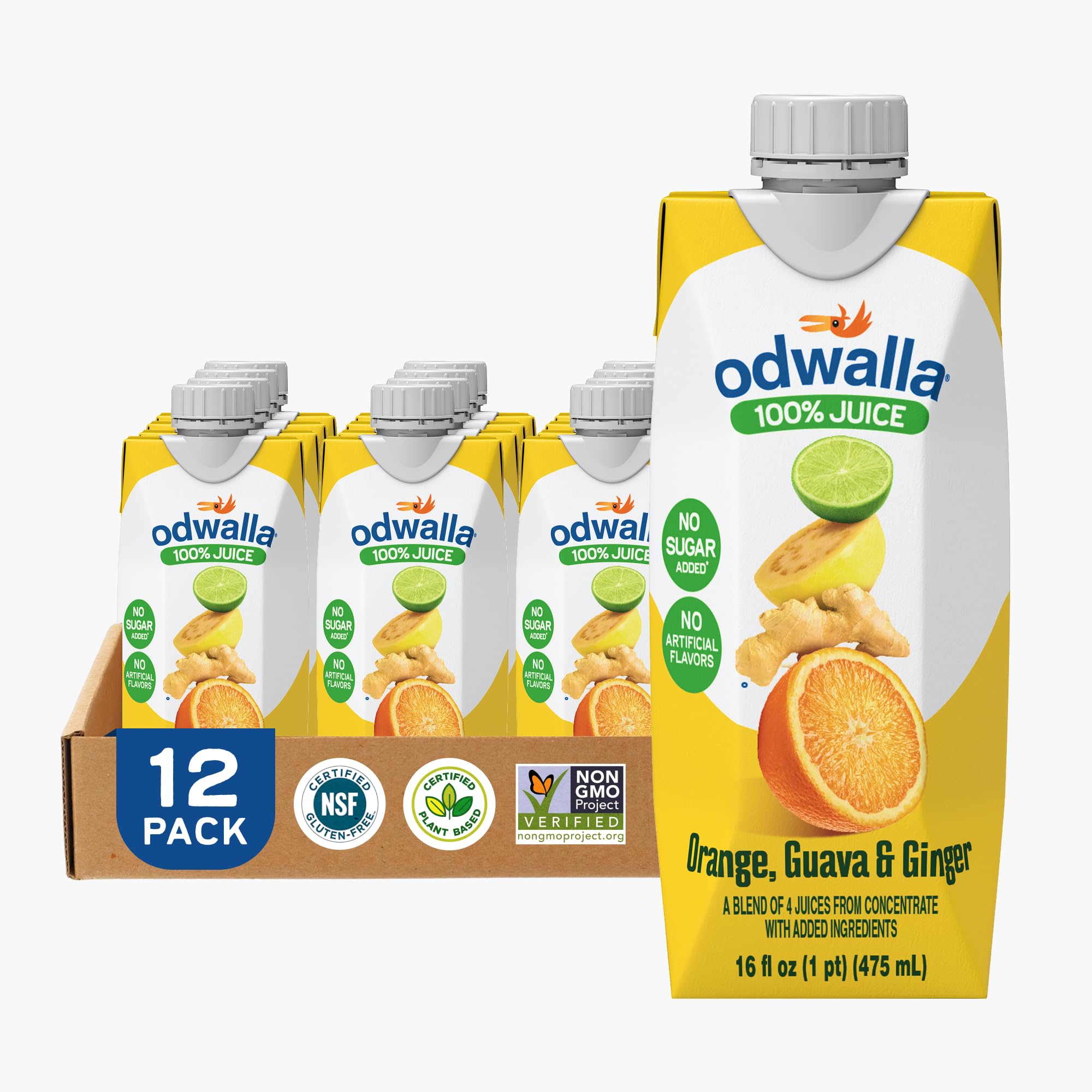 Amazon.com : Odwalla Orange, Guava, Ginger Juice – No Added Sugar
