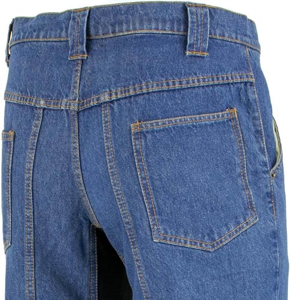Milwaukee Leather Men's Classic Fit Denim Motorcycle Rider Racing Pants w/CE Armor on Knees - 38