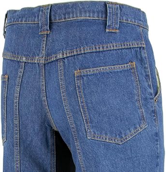 Milwaukee Leather Men's Classic Fit Denim Motorcycle Rider Racing Pants w/CE Armor on Knees - 38