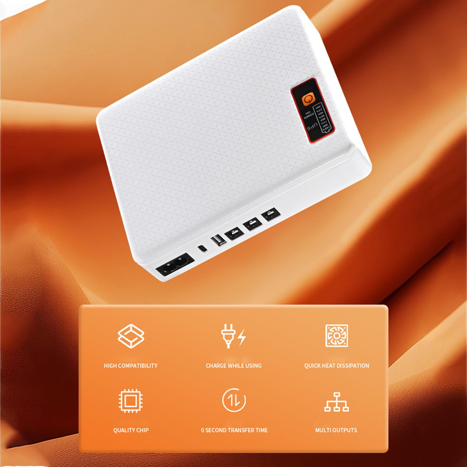 Fafeicy Batteria di Backup Mini UPS da 20800 MAh per Gruppo di continuità della Telecamera di Sicurezza del Modem del Router (Spina europea)