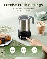 Maestri House Tejhabosító 500ml 4-in-1 Elektromos Tejhab Készítő 600W Érintéses Vezérlés Meleg Hideg Tej Latte Cappuccino 7