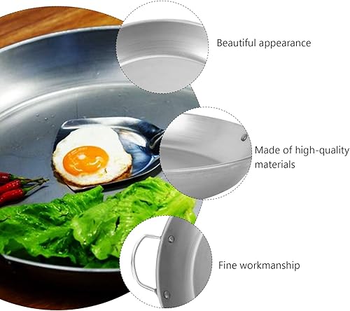 Miniatura 5 de Cabilock Sartén antiadherente plana para exteriores, parrilla redonda, sartén para carnes con tapa, estufa de aluminio fundido, sartén para horno,