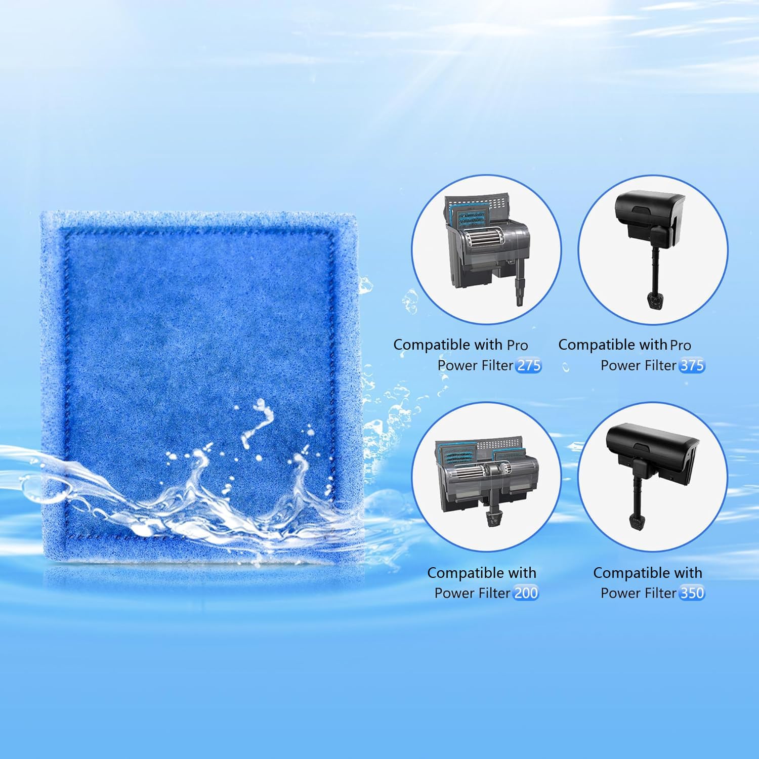 Cartucho de filtro de acuario, paquete de 32 cartuchos de repuesto de filtro de tamaño C compatibles con filtros de alimentación Penguin PRO 275/375/filtros de alimentación 200/350