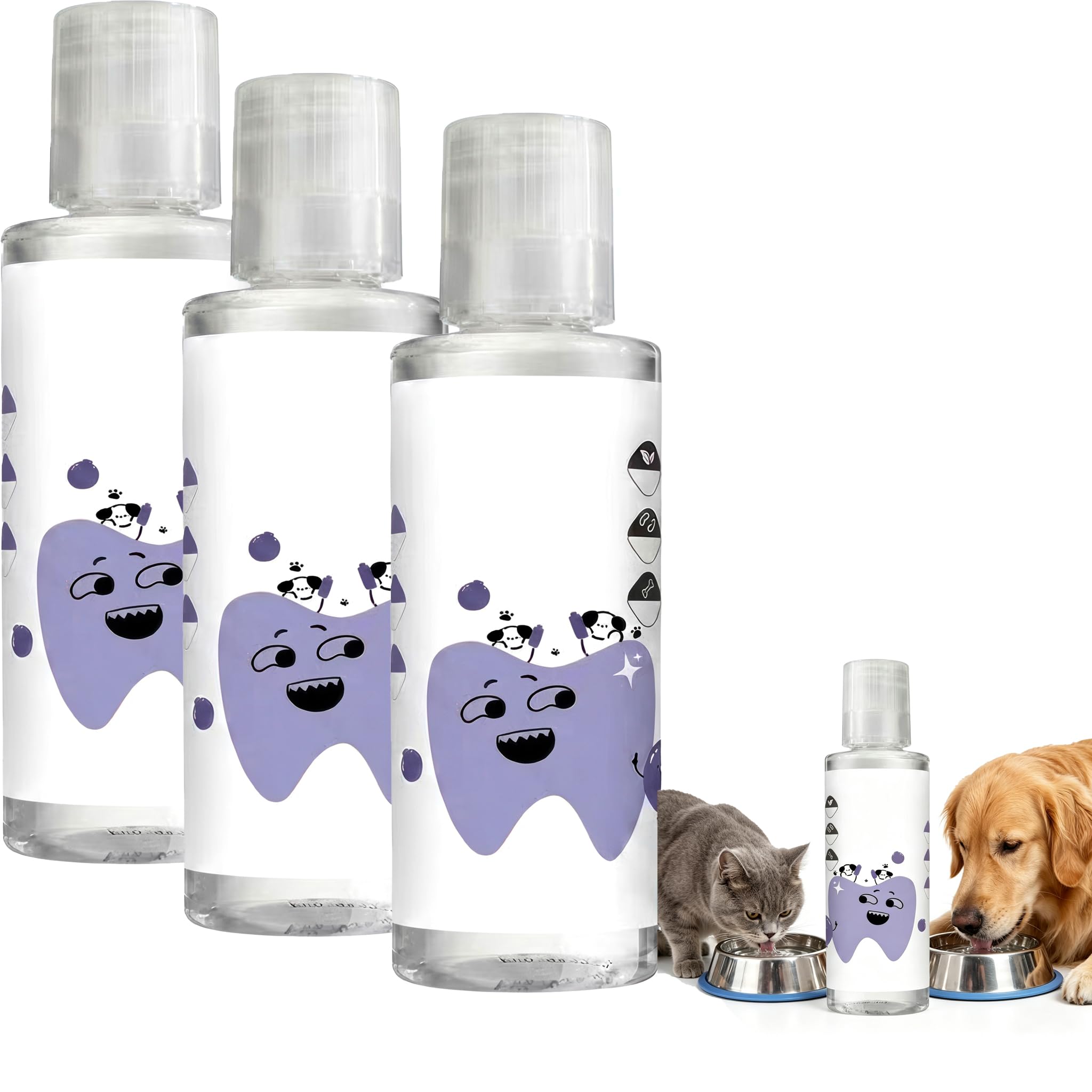 Paw Bright Dental Plus – Wasserzusatz zur Zahnpflege für Hunde & Katzen gegen Zahnstein & Mundgeruch, geruchs- & geschmacksneutral, pflanzlich, ohne Bürste