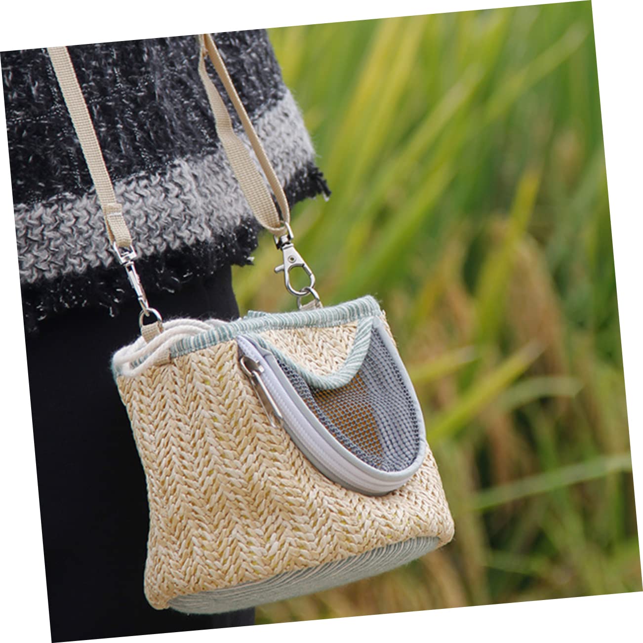 Mikikit 1Pc Portable Pet Carrier Bag for Hamsters Soft Comfortable Outgoing Pet Bag Multi Purpose Design for Pets Random Color for Travel Relaxation and Playtime