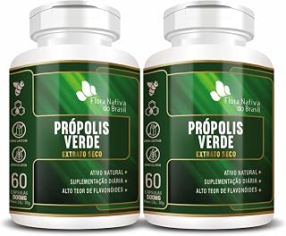 Kit Com 2 - Própolis Verde 60 Capsulas de 500mg Flora Nativa do Brasil