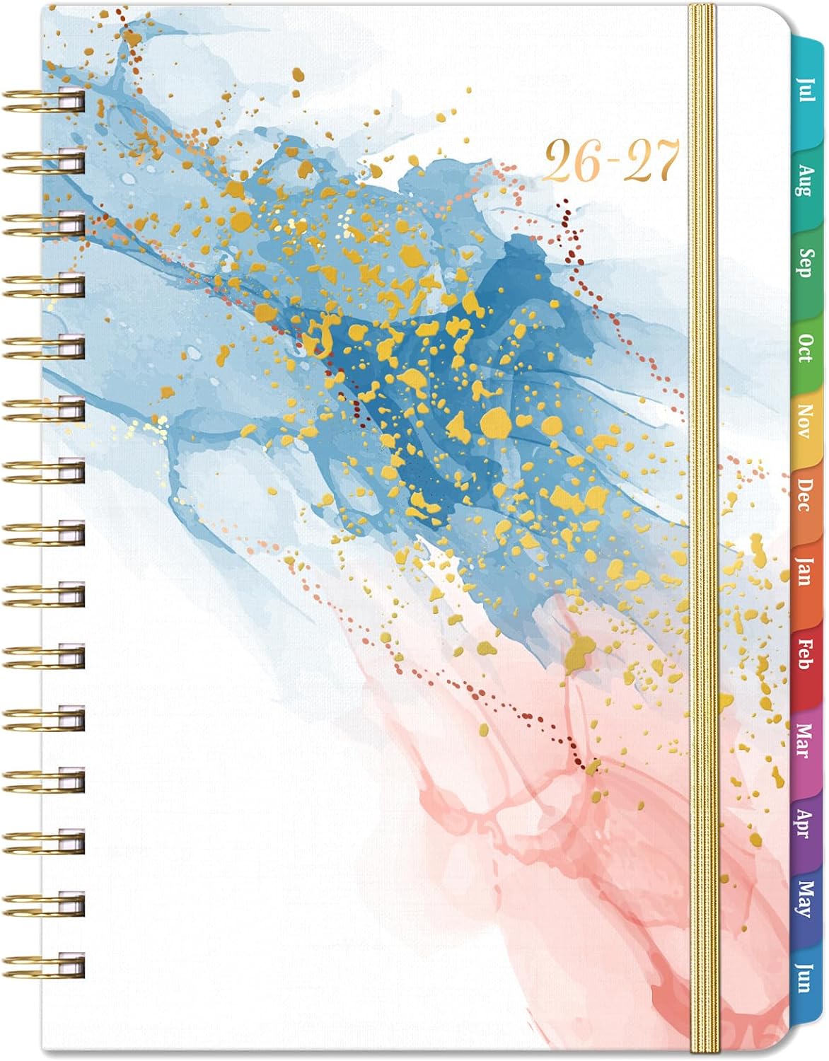 2026-2027 Planner - 2026-2027 Planner Weekly and Monthly from July 2026 - June 2027, 8.5'' X 6.4'', Weekly Monthly Planners 12 Month with Colorful Tabs, Elastic Closure, Back Pocket