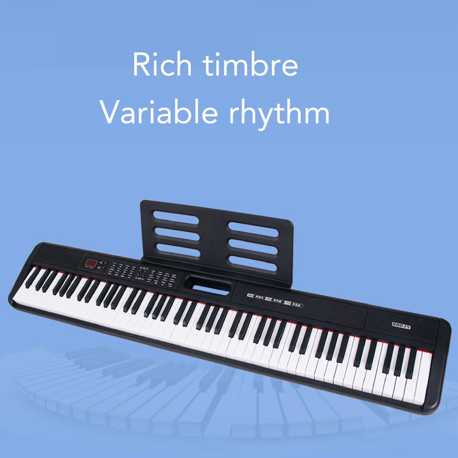 Tastiera di Pianoforte 88 Tasti, 900 Timbri 700 Ritmi 110 Brani Dimostrativi Kit Tastiera Elettrica Portatile (Spina europea