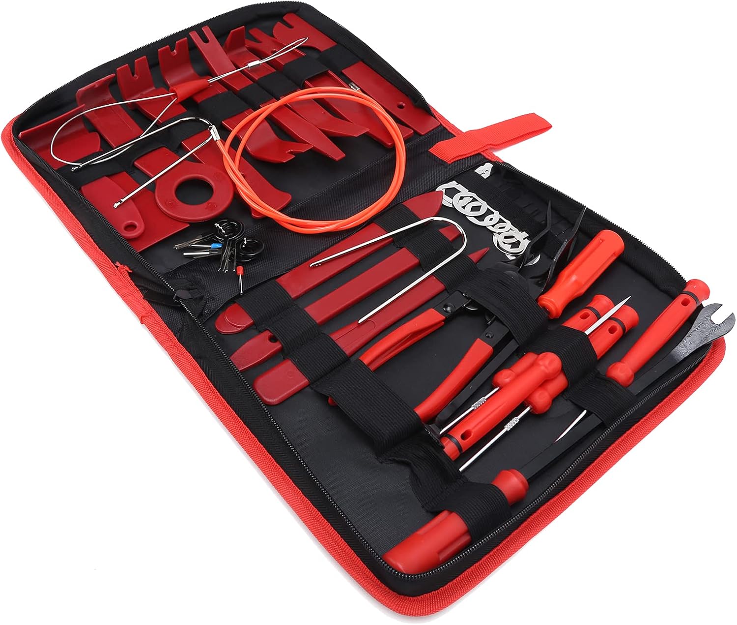 43PCS Trim Removal Tool Kit, Professional Vehicle Upholstery Remover Tool Set and Clip Plier,Car Panel Door Audio Dashboard Trim Removal Tool Kit,
