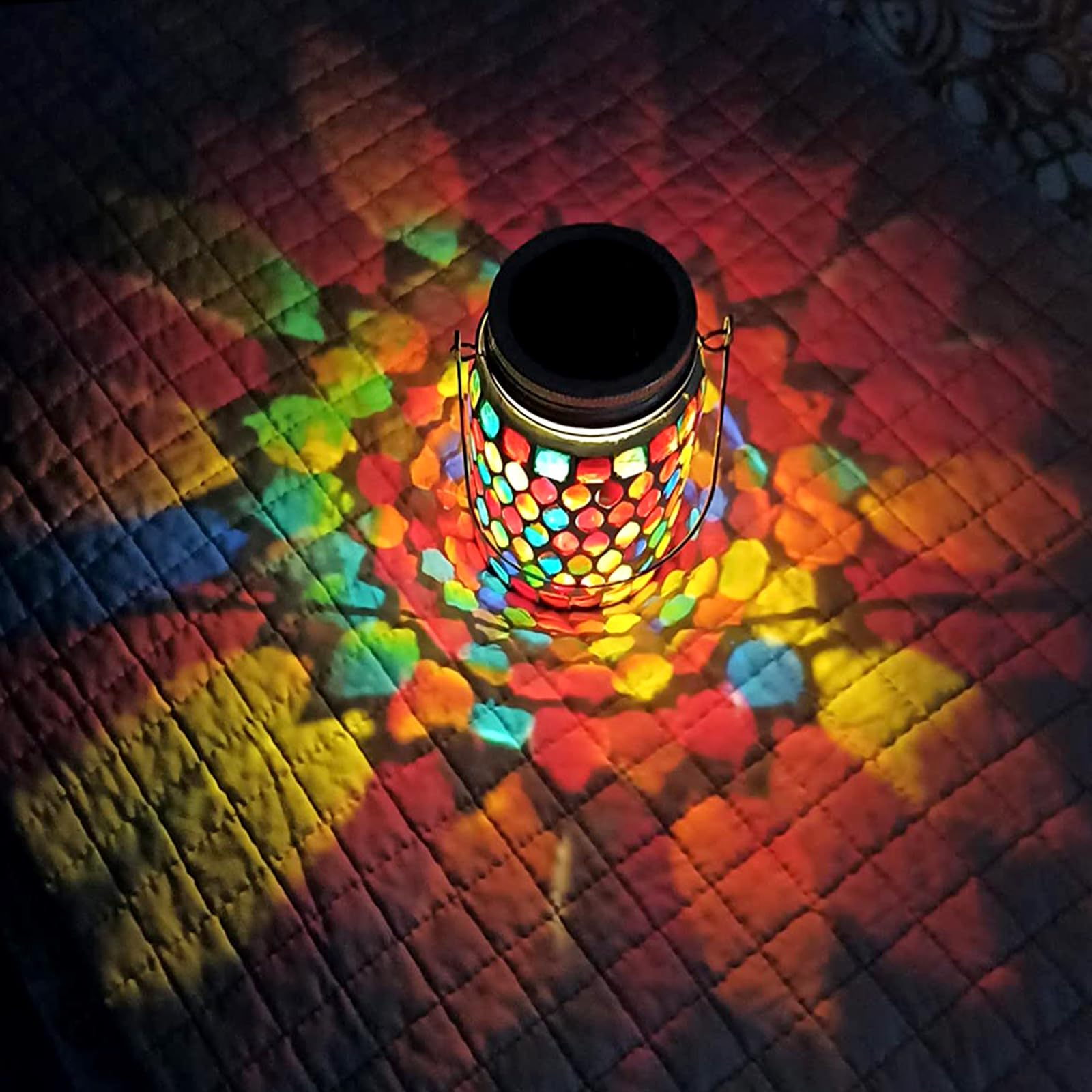 TOTHDATE 2PCS Mosaic Solar Lights Outdoor Garden - Image 3