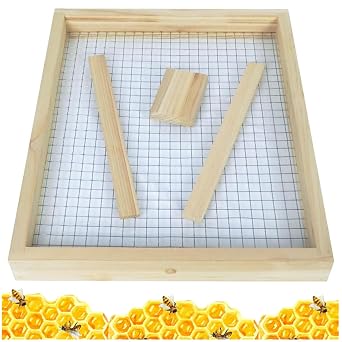 Bee Hive Candy Board, Pine Wood Feeder Winter Beehive Candy Board, Bee Candy Feeder Assembled for Hives Supplies 10 Frame