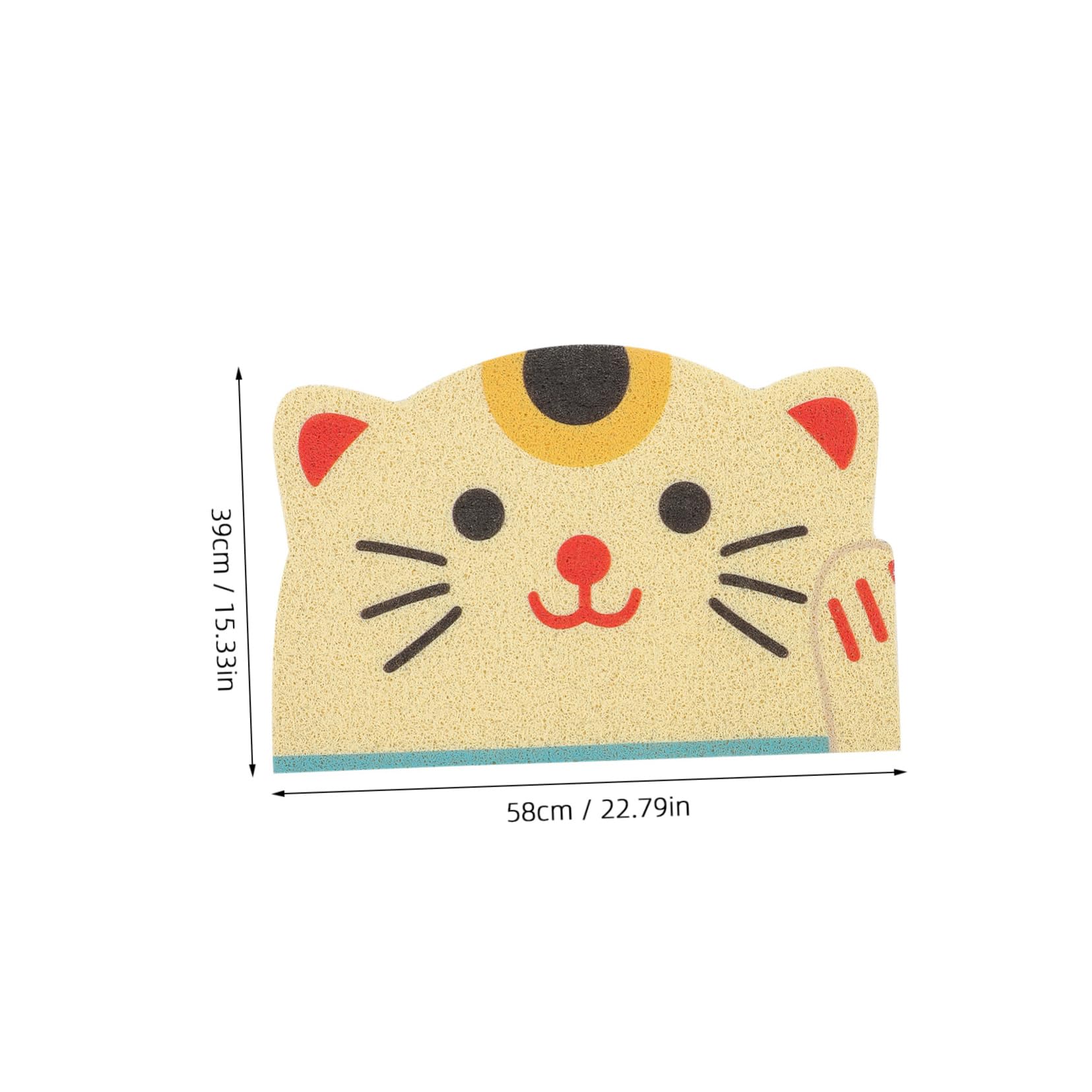 COLLBATH Katzenstreumatte Für Katzentoilette Kleine Größe Aus Pvc Katzenkopfförmig Streuauffangmatte Kompatibel Mit Verschiedenen Toilettengrößen