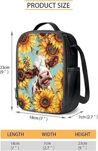 Miniatura 9 de INSTANTARTS Bolsas de almuerzo de caracoles morados para niños y niñas, con aislamiento, hielera térmica, bolsa de almuerzo para regreso a la