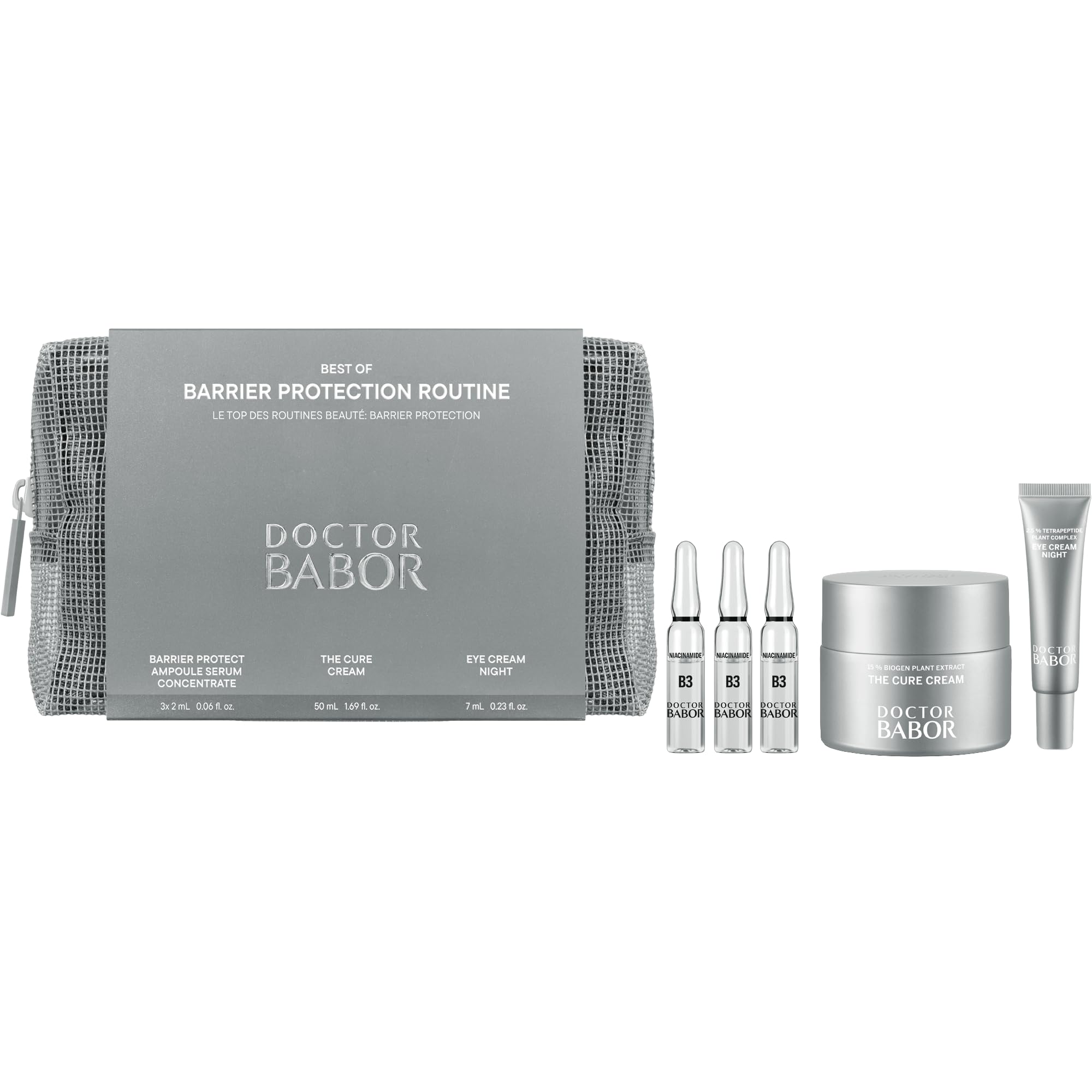 BABOR Barrier Protection Routine, Topseller, routine per la cura della pelle che richiede rigenerazione, con fiala, crema per gli occhi e crema per il viso, 3 pezzi