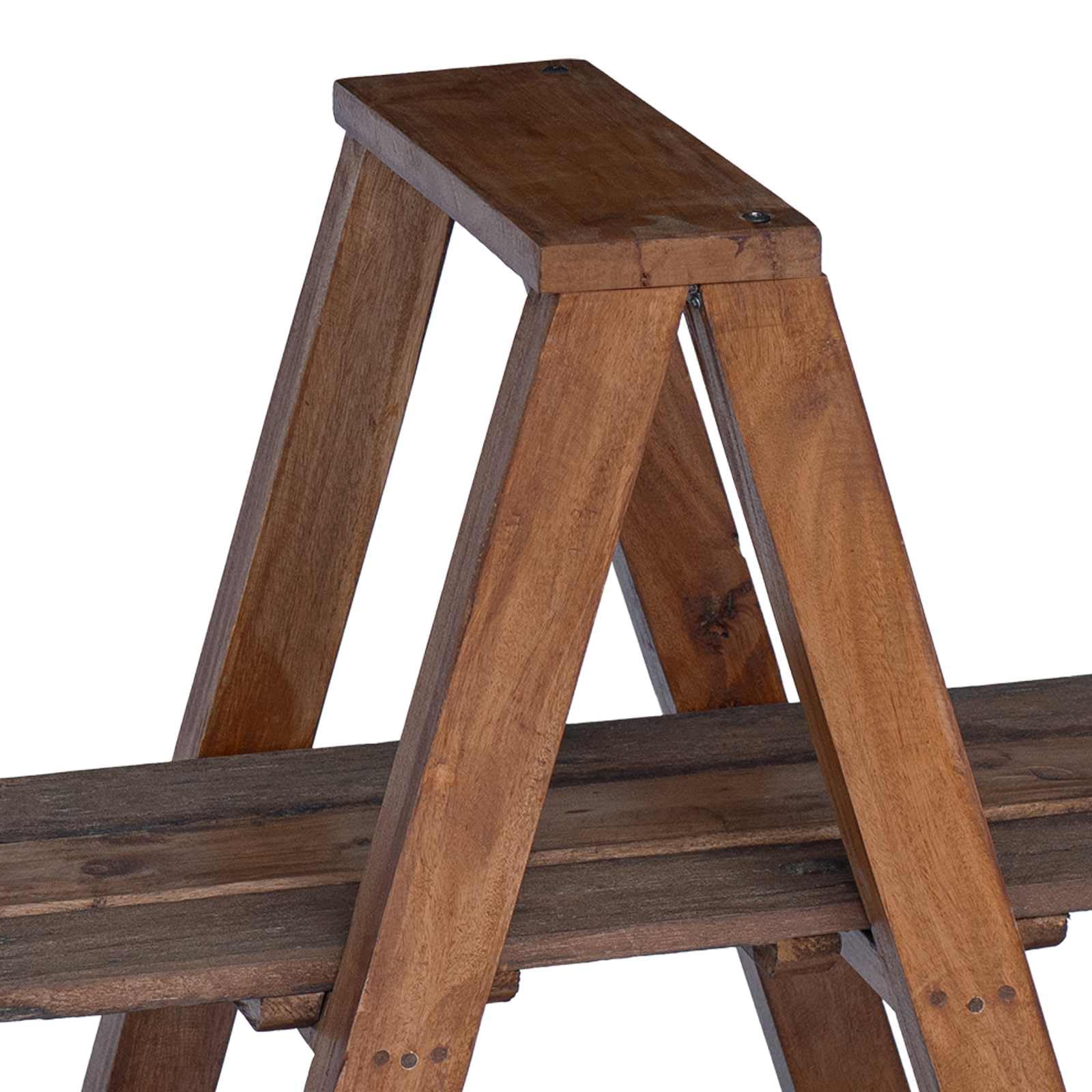 vidaXL Klappregal Braun 79,5 x 35 x 112 cm Massives upgecyceltes Holz