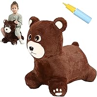 Vista 13 de INPANY Tolva de caballo de oruga hinchable para niños pequeños – Tolva inflable para niños, juguetes de animales, regalo de cumpleaños para niños