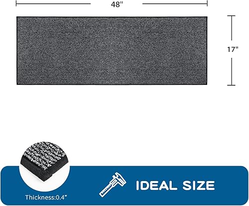 Miniatura 9 de PURRUGS Alfombra de pasillo de cocina lavable a máquina, 2 x 7 pies, antideslizante, súper absorbente, suave, para pasillo, cocina y lavandería,