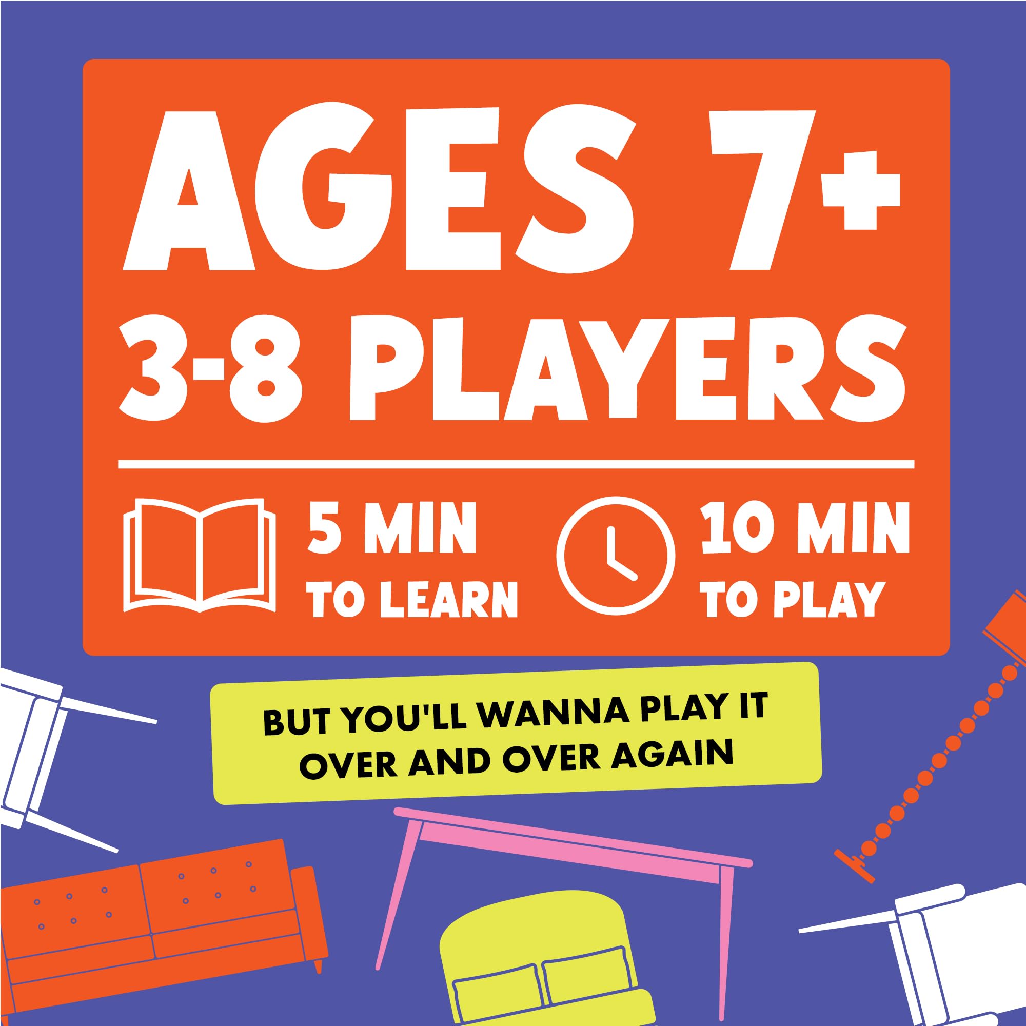 Giants Moving Tiny Furniture: By Exploding Kittens, 3-8 Players | Team up to move tiny furniture with giant hands in a fast, ridiculous dexterity game packed with mini pieces. Balance game