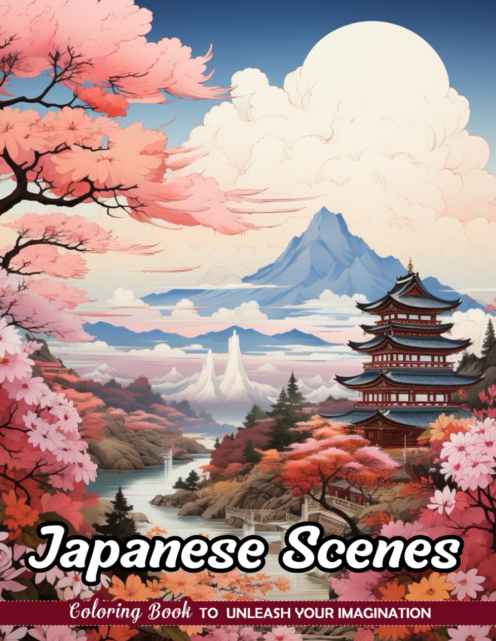 Japanese Scenes Coloring Book: Eastern Cultural Vistas for Artistic Reflection
