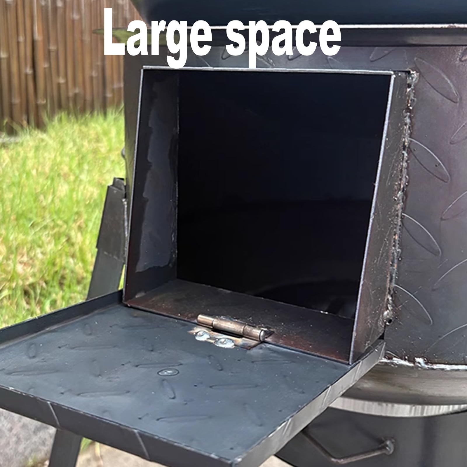 Stufa a Legna Multifunzione con Griglia e Canale fumario, Braciere da Esterno Piccolo, Stufa a Pellet Piccola – for la Cucina all’aperto il Campeggio e il Riscaldamento(58x58x60cm)