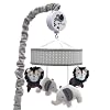 Lambs & Ivy Urban Jungle GrayBrown Lion & Elephant Musical Baby Crib Mobile