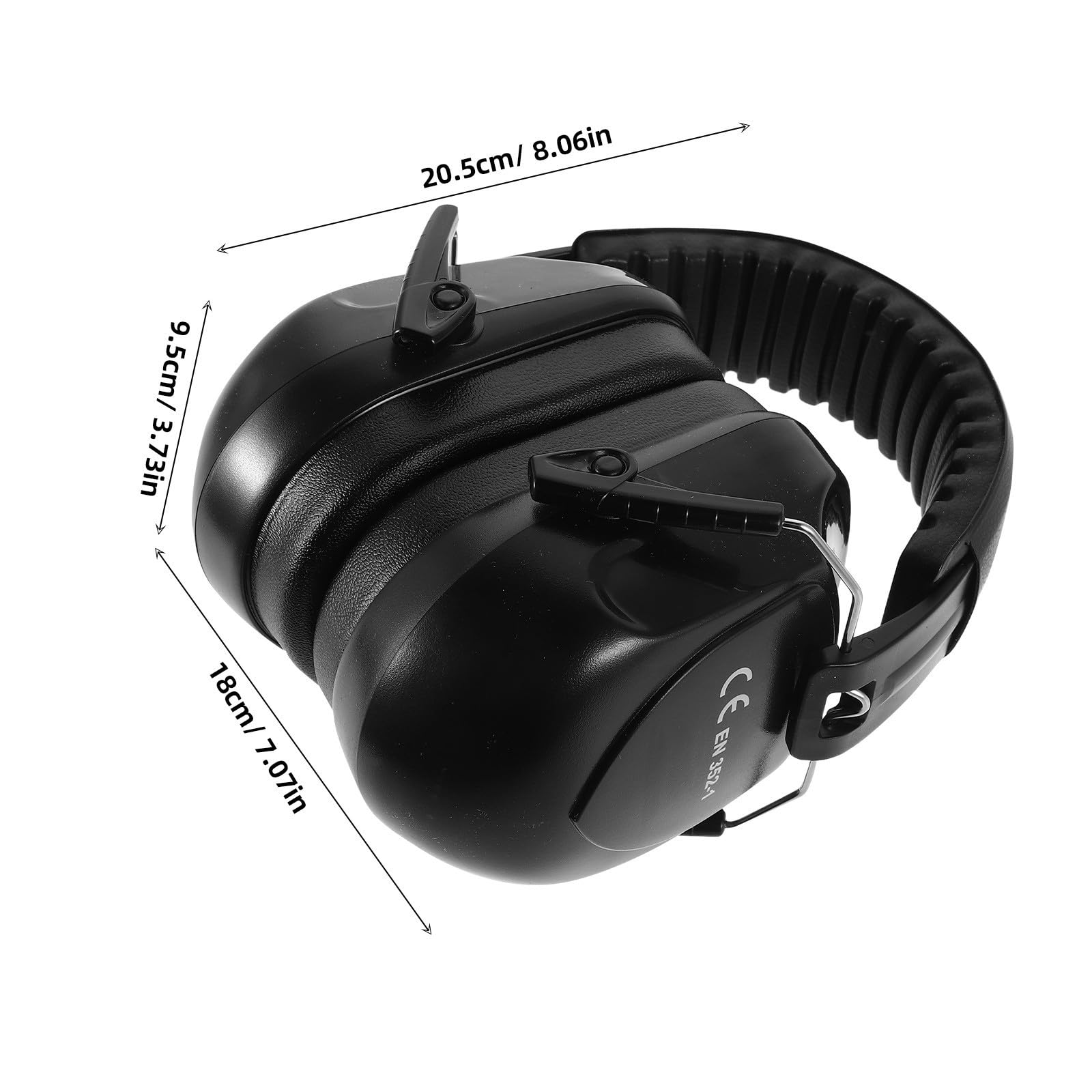 2 Pièces Casque Antibruit Noir en Abs Atténuation Sonore et Maintien Stable, pour Étude et Environnements de Travail Bruyants