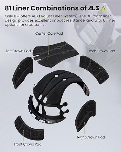 Miniatura 5 de ILM Cascos de motocicleta de cara completa para hombres y mujeres Powersports Street Racing Cascos para Motos DOT Modelo MF510A