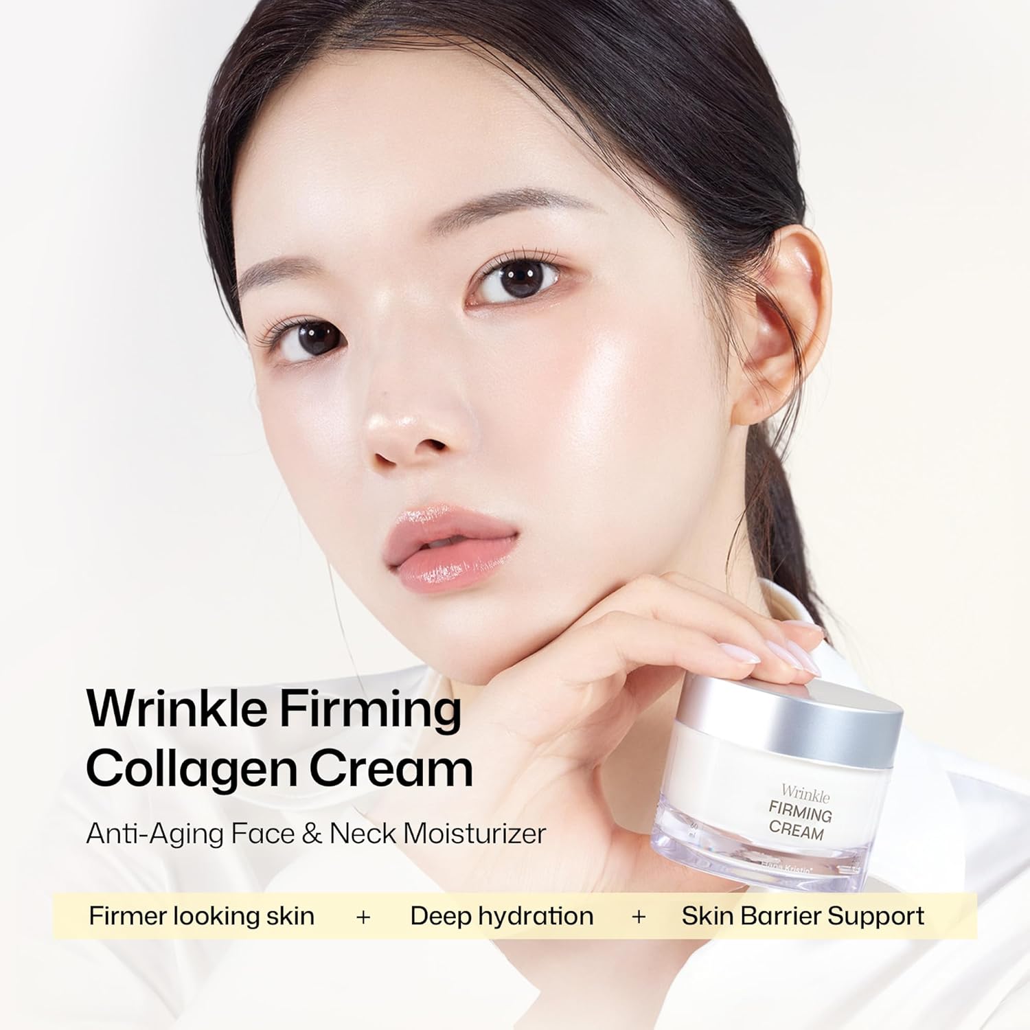 HAPA KRISTIN Anti-Aging Skin Tightening Face Moisturizer with Vegan Collagen, Hyaluronic Acid, and Niacinamide - Korean Skincare for Fine Lines and Wrinkels, 2 Fl Oz