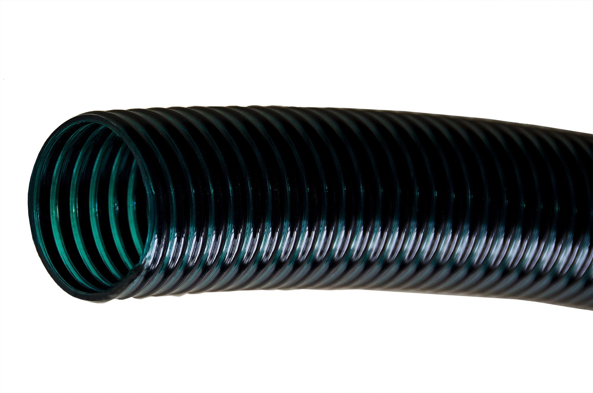 Teichschlauch 38mm (1 1/2 Zoll) grün-schwarz – schwere Ausführung, knickfest & UV-beständig – flexibler Schlauch für Teichpumpe, Filter, Bachlaufversch. Rollenlängen (15m)