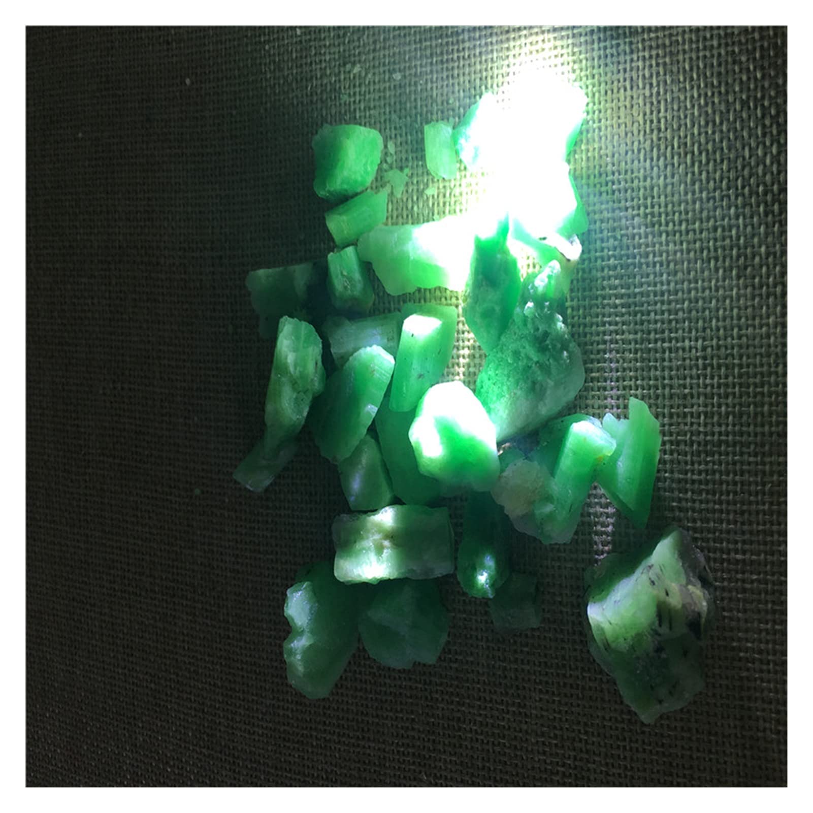 FIDEMM Cristallo Naturale Grezzo 5 g Naturale Smeraldo Grezzo e Minerale Reiki Treat Crystal Campione di Pietre preziose Originali, i Gioielli