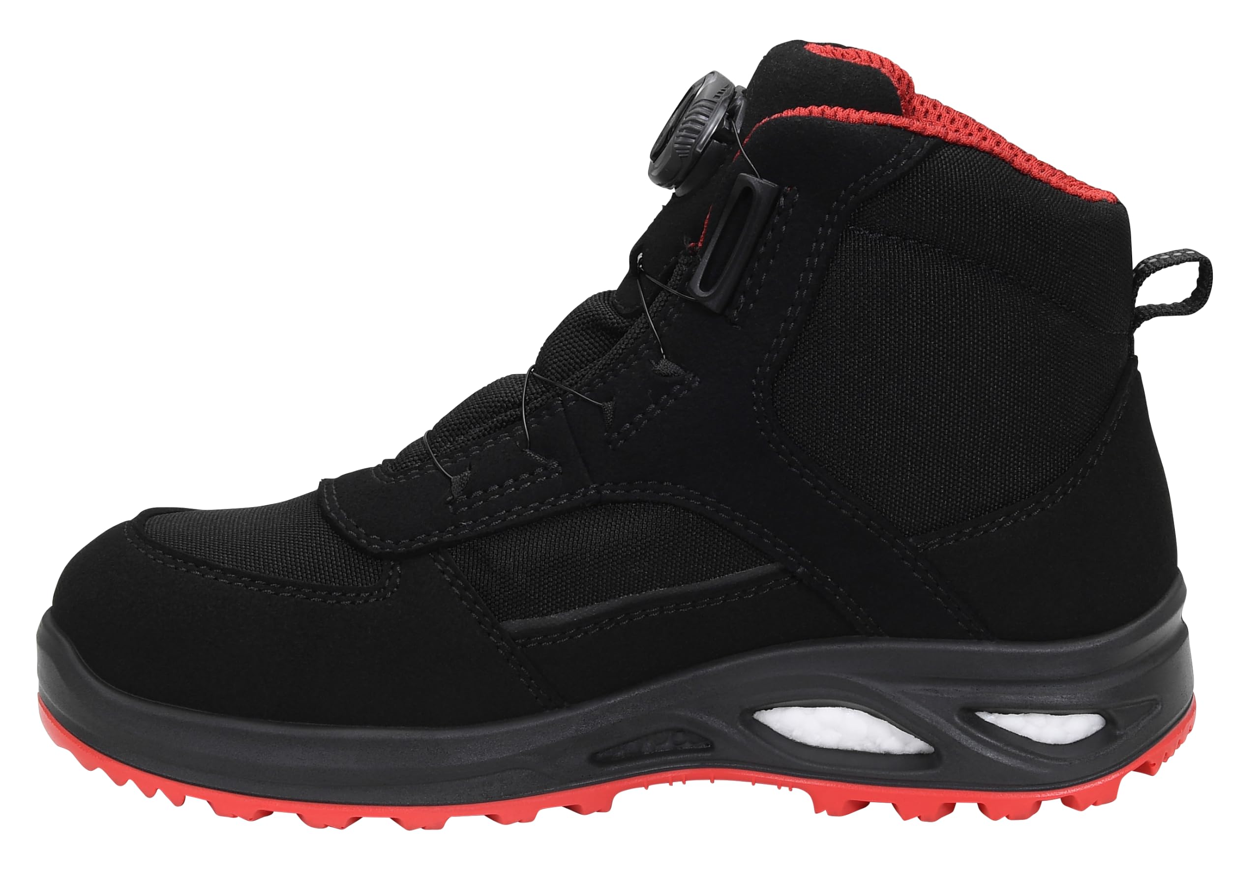 ELTEN HANNAH XXTL BOA black-red Mid ESD S3S | Sicherheitsschuhe für Damen & Herren, Stahlkappe, leicht, atmungsaktiv