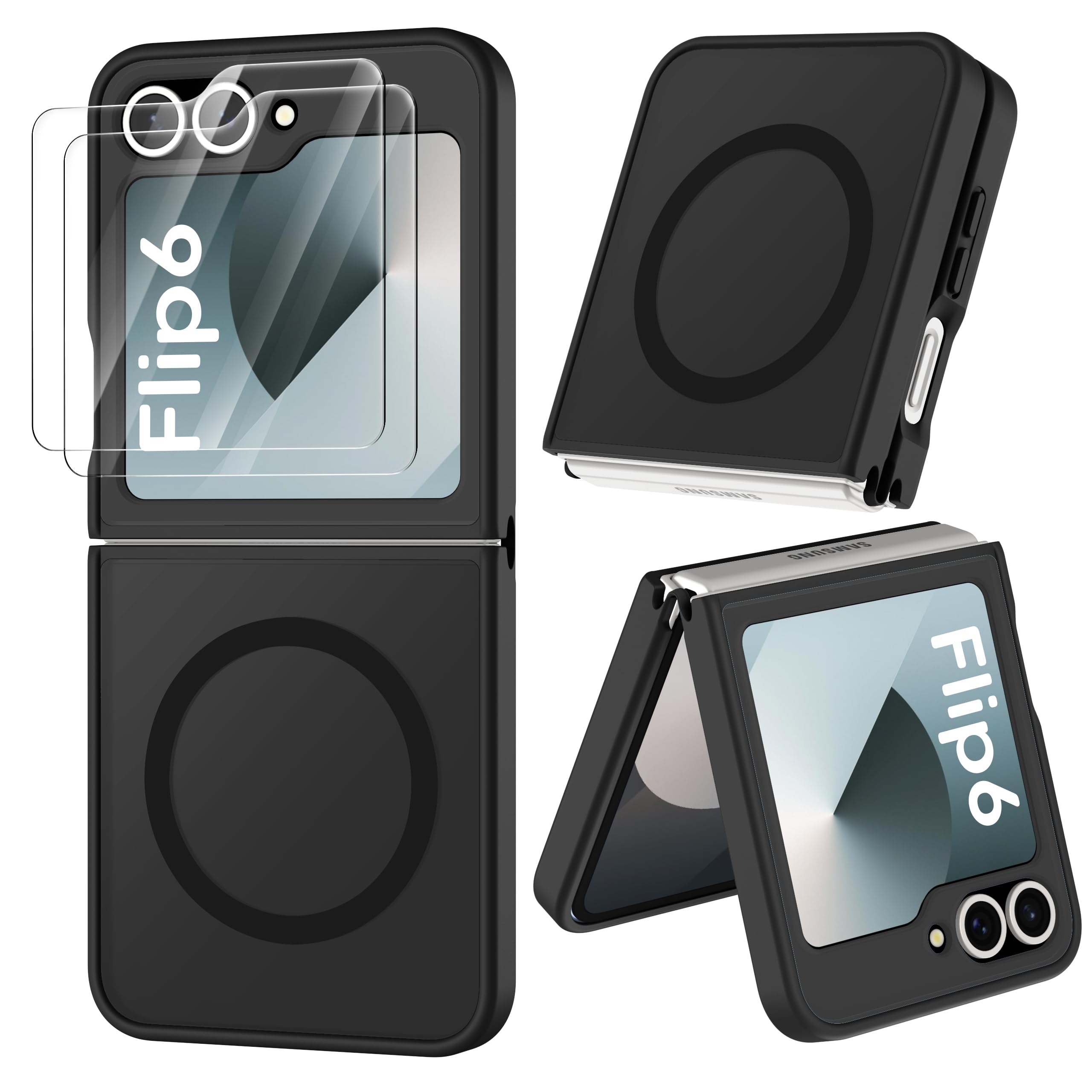 ORETECH Magnetic for Samsung Galaxy Z Flip 6 with 2 x Screen Protector