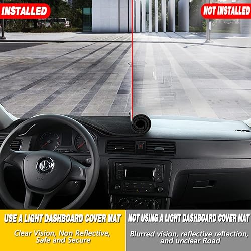 Miniatura 4 de TUCAREST Funda para salpicadero Compatible con 2014-2020 Nissan Rogue (T32)  2017-2022 Rogue Sport S (No Rogue Select) Alfombrilla antideslizante