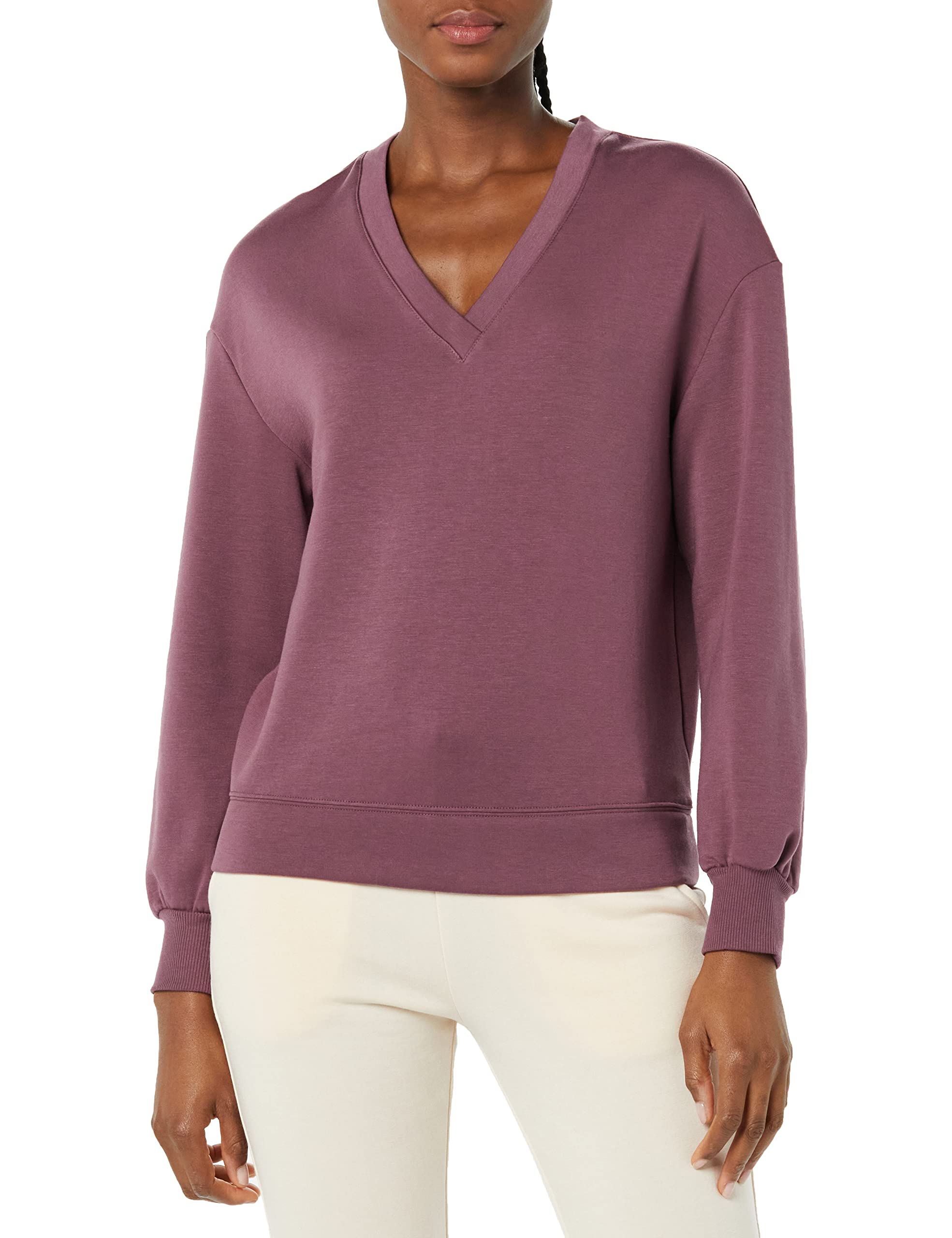 Amazon Aware Felpa in pile dalla vestibilità comoda con scollo a V (disponibile in taglie forti) Donna