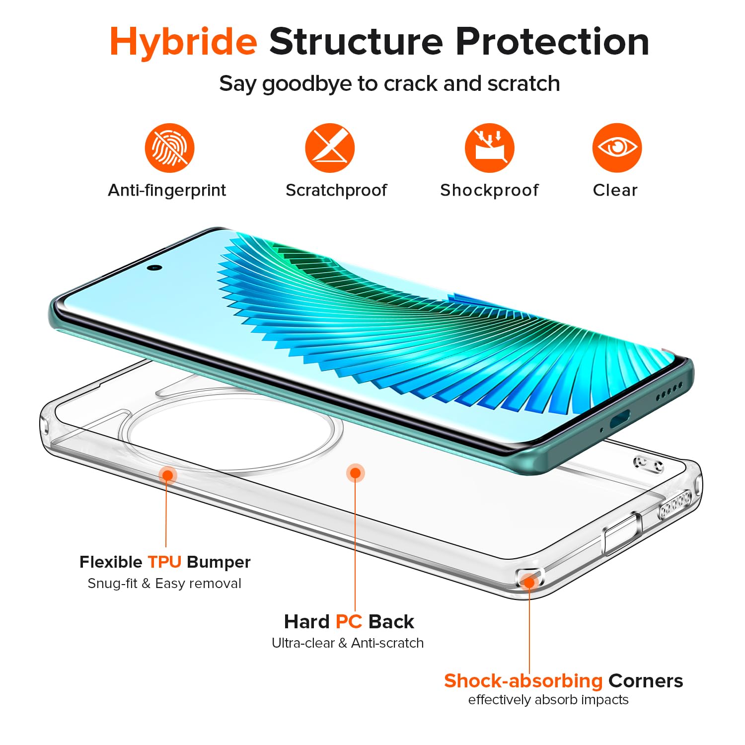 Ivoler Coque Pour Honor Magic6 Lite/Honor Magic 6 Lite 5G, Ultra