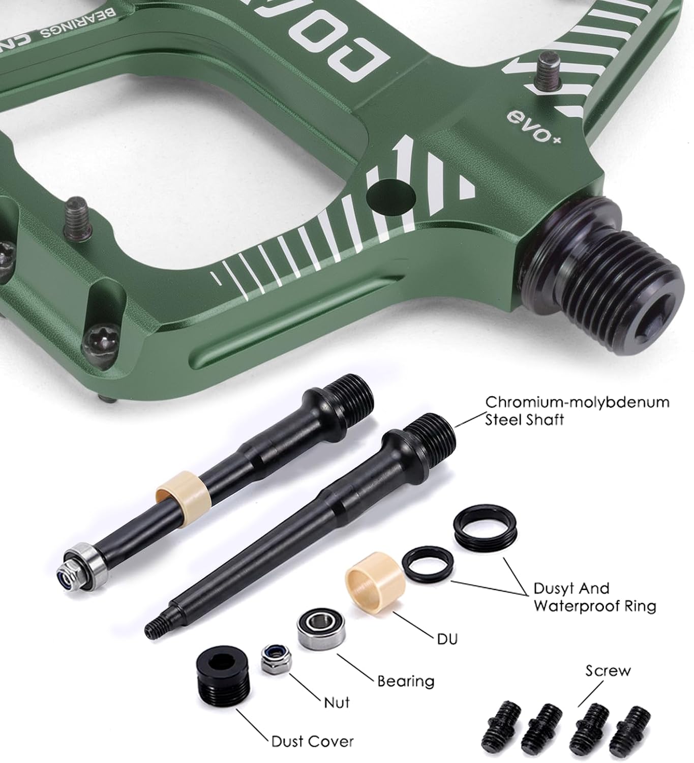 Bike Pedals Mountain Bike Adult, Light MTB Flat Pedals Grippy w 12pcs Non-slip Studs, aluminum alloy Composite Platform Pedals,Suitable for women, children, road bikes, bmx,mtb and leisure bikes