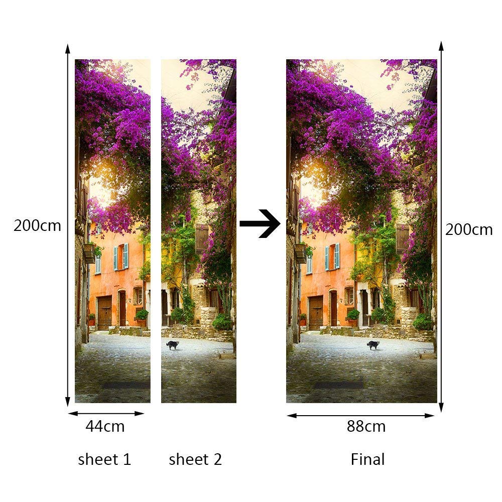 Wallflexi Adesivi Murali Primavera – Set 4 Fogli (3x60x90 + 30x60 Cm) – Decorazione Parete Fai Da Te – Raggiungi 269x169 Cm