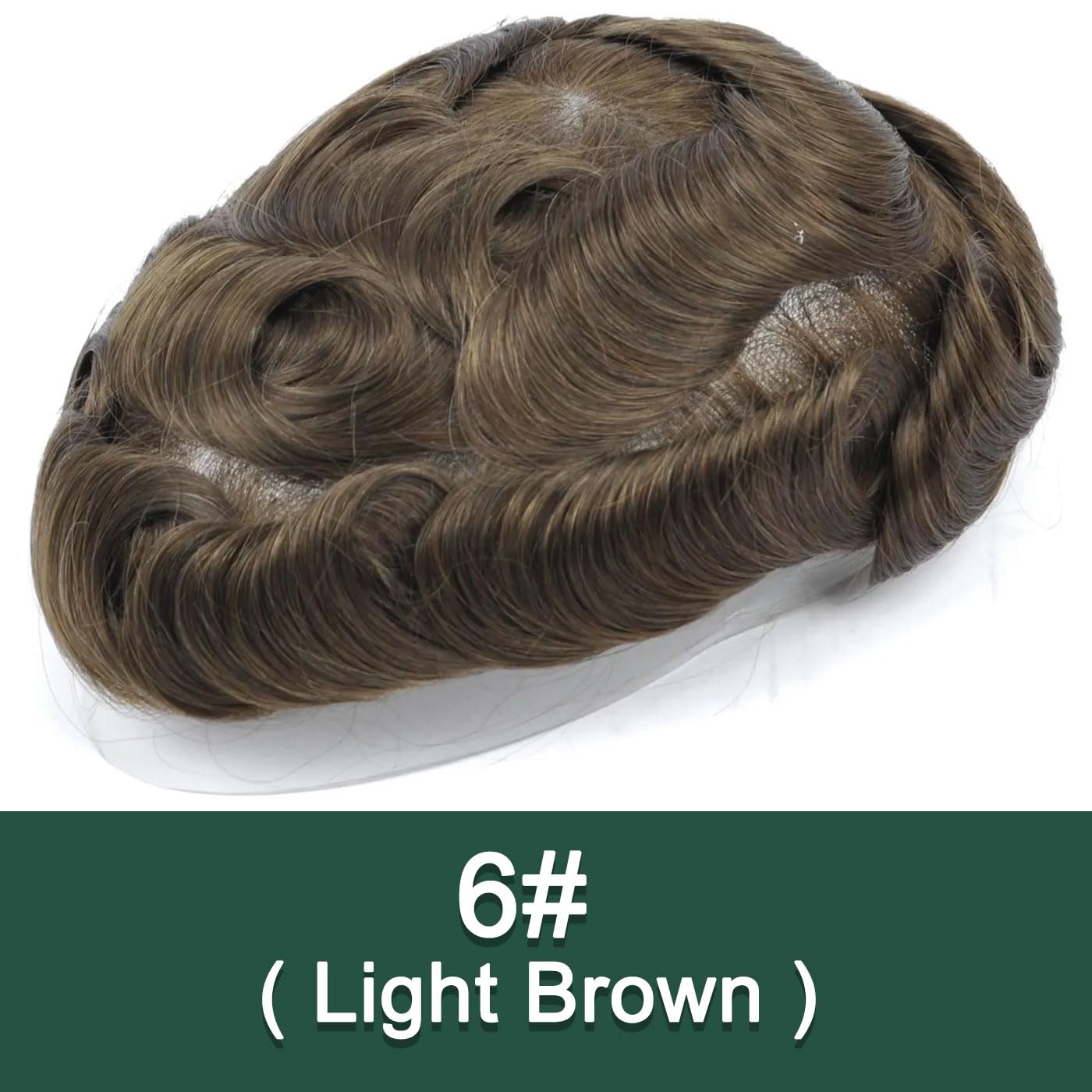 Ehairc Hair System For Men Bond Mono Lace Front And Npu Back Toupee - 100% Human Hair, Medium Density (#6) - Image 2