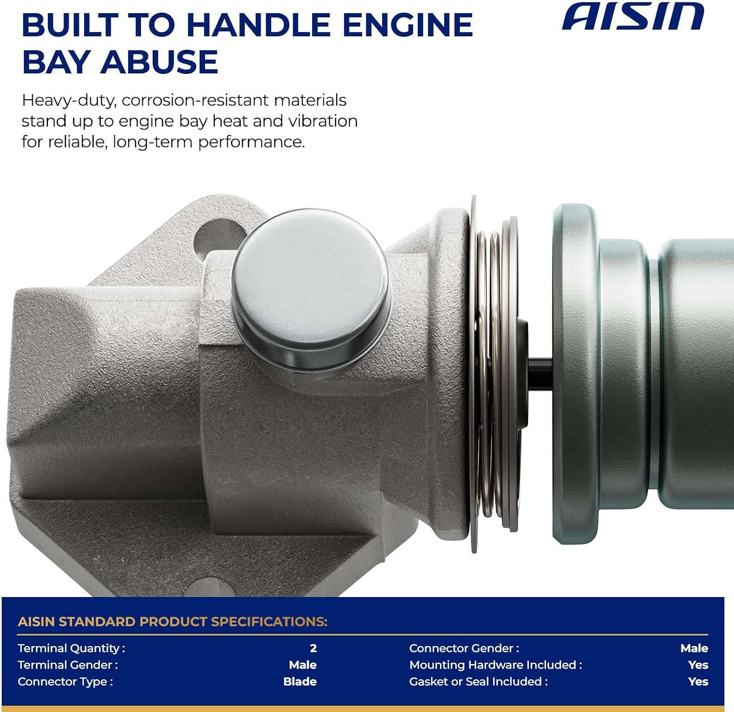 AISIN AFTERMARKET IAVFD-00062 Idle Air Control (IAC) Valve - Compatible with Ford Mustang 1986-1993, Lincoln Continental 1986 1987, Town Car 1986-1990, Mercury Capri 1986 - V6 2.9L V8 5.0L 5.8L