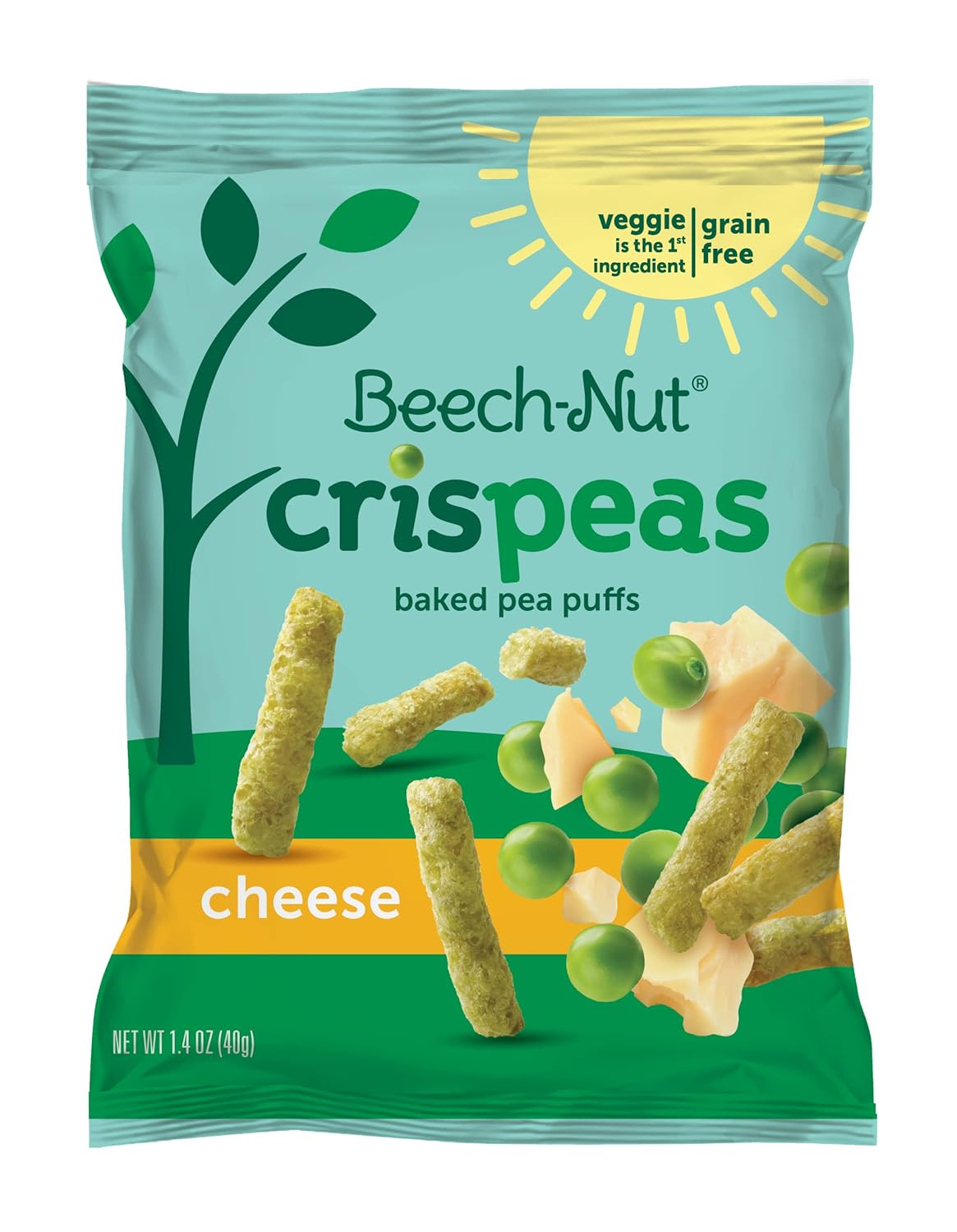 BeechNut Crispeas Cheese Baked Pea Puffs Toddler Snack, 1.4 oz Bag Everything Else